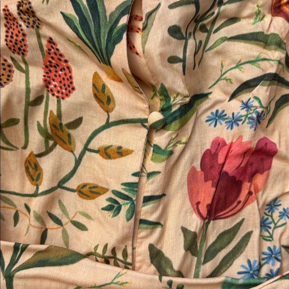 Farm RIO for Anthropologie Floral Yellow Jumpsuit - Picture 3 of 9